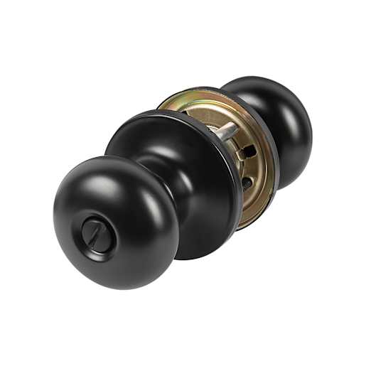 Stratus Bathroom and Bedroom Door Knob Black
