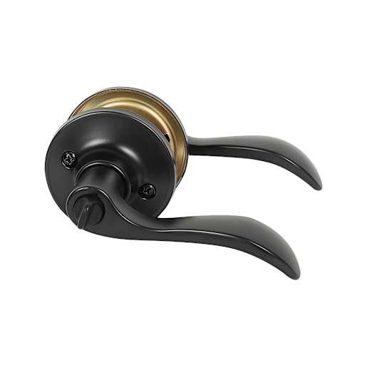 Seville Bathroom Door Handle Black