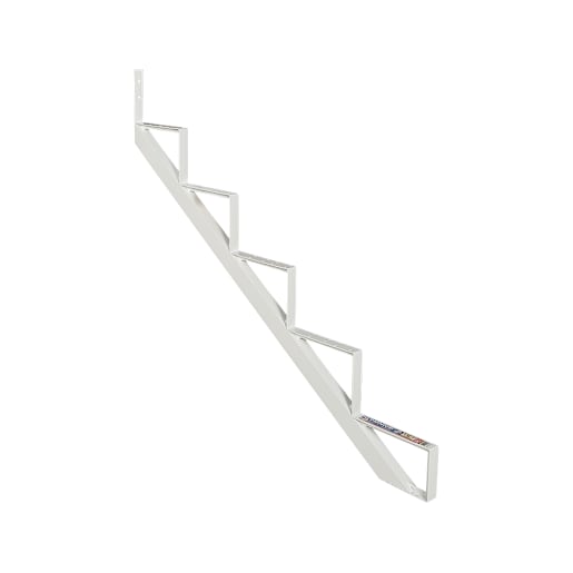 PYLEX 5-Step White Aluminum Stair Stringer Collection 11