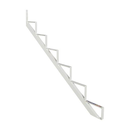 Limon d'escalier en aluminium blanc 6 marches Collection 11 PYLEX
