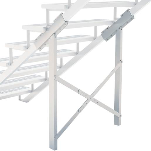 PYLEX White Aluminum Stair Stringer Connector Collection 11