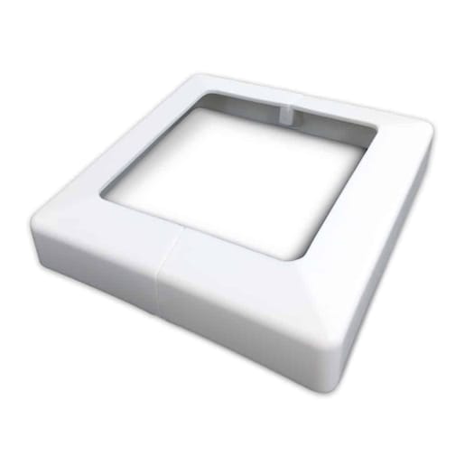 PYLEX Decorative Plate for 4 in. x 4 in. Post White