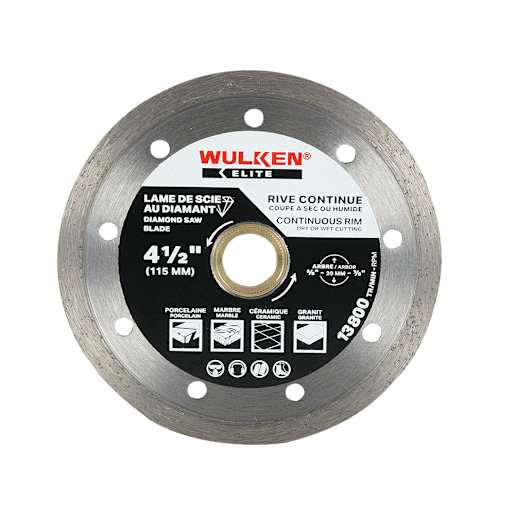 WULKEN ELITE Diamond Blade Continuous Rim 4 1/2 in.