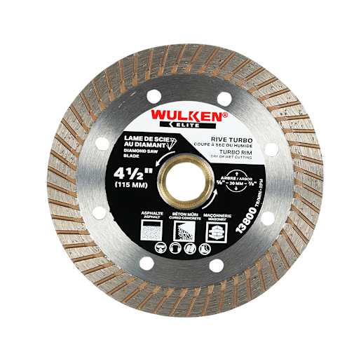 WULKEN ELITE Diamond Blade Turbo Rim 4 1/2 in.