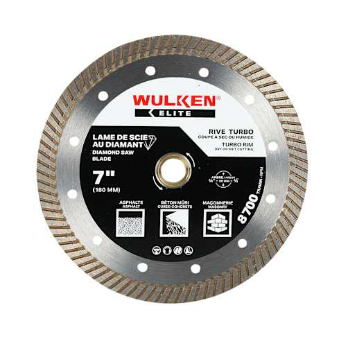 WULKEN ELITE Diamond Blade Turbo Rim 7 in.
