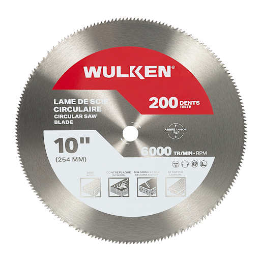WULKEN Finishing Circular Saw Blade 10 in. 200 Teeth