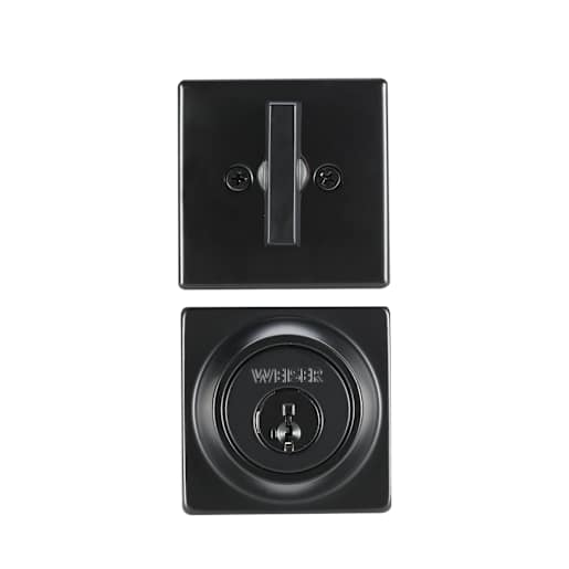 Elements Keyed Deadbolt Lock Black