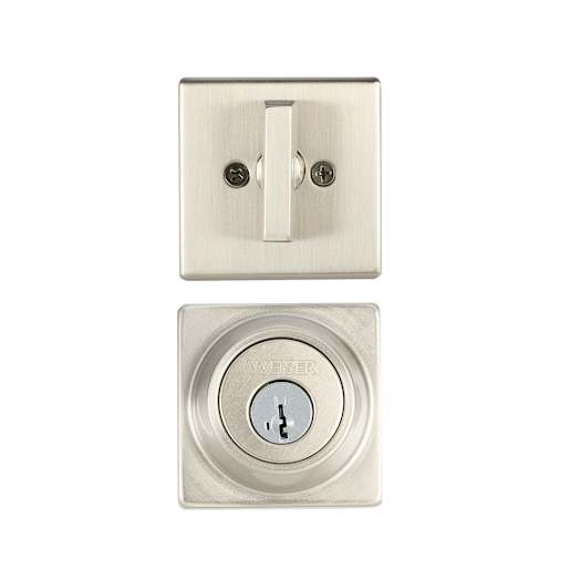 Elements Keyed Deadbolt Lock Satin Nickel