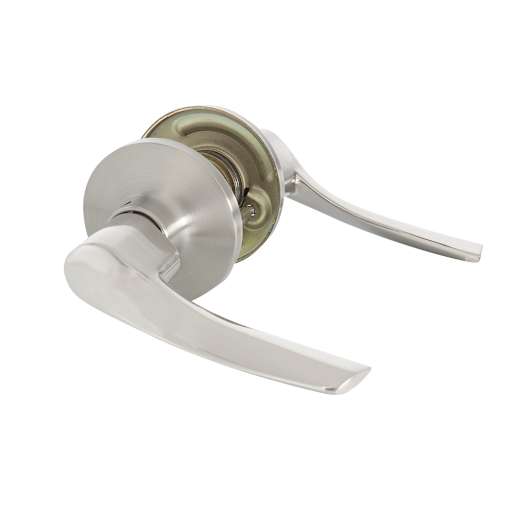 Poignée bec-de-canne pour porte de passage nickel satiné KËYSTROM Curve