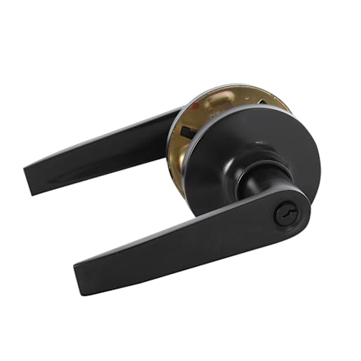 Poignée de porte d'entrée à clé bec-de-canne noir mat KËYSTROM Blade
