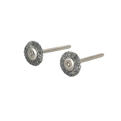 Carbon Steel Flat Brushes 3/4 in. for Rotary Tool Pkg/2