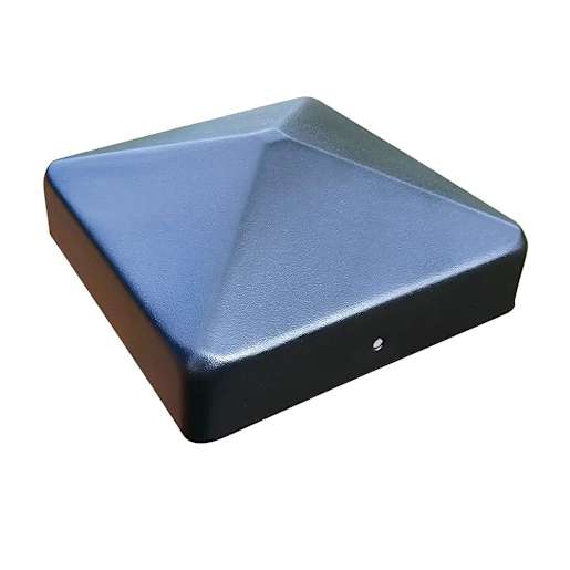 PYLEX Metal Post Cap Matte Black 4 in. x 4 in.