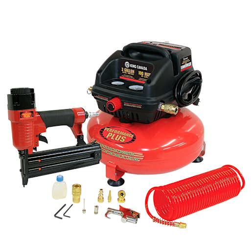 Ensemble de compresseur portatif 3 gallons et cloueuse de finition