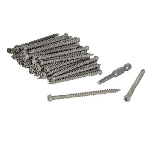 Vis pour plancher composite Cap-Tor Trex Pebble Grey 2 3/4 po Pqt/100