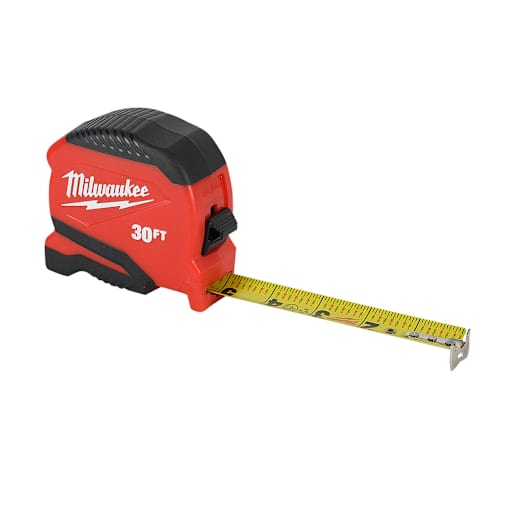 MILWAUKEE Compact Tape Measure 30 ft. x 1 in.