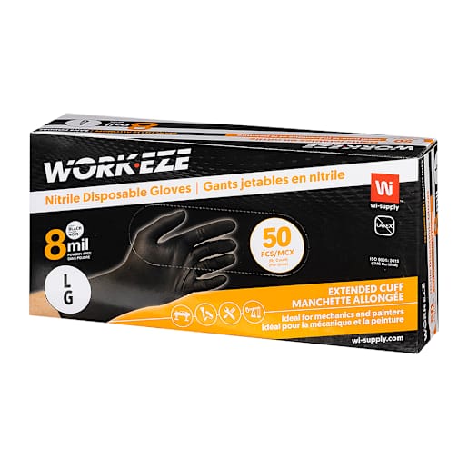 Gants jetables en nitrile grand Pqt/50
