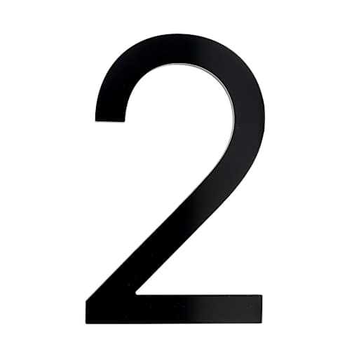 Chiffre 2 Bungalow en aluminium noir 8 1/2 po