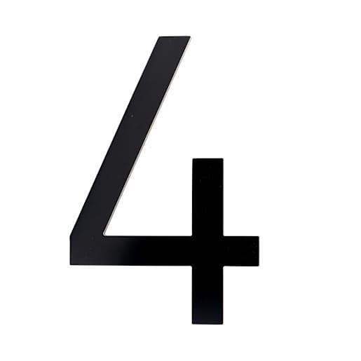 Chiffre 4 Bungalow en aluminium noir 8 1/2 po