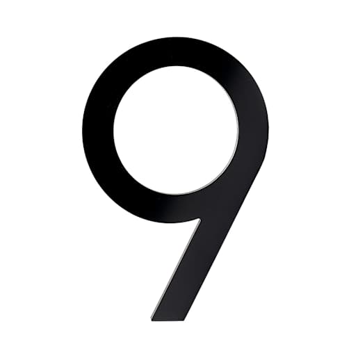 Chiffre 9 Bungalow en aluminium noir 8 1/2 po