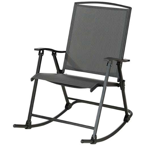 Chaise berçante Davao en acier charbon VERTUO