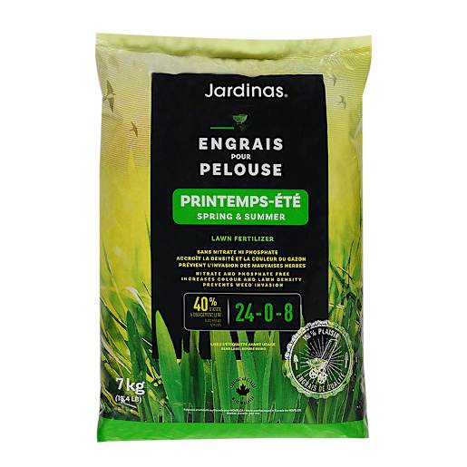 Engrais printemps/été pour pelouse 24-0-8, 7 kg