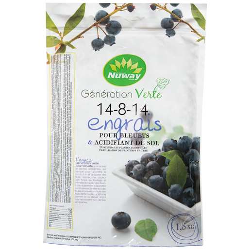 Engrais pour bleuets et acidifiant de sol 14-8-14, 1,8 kg
