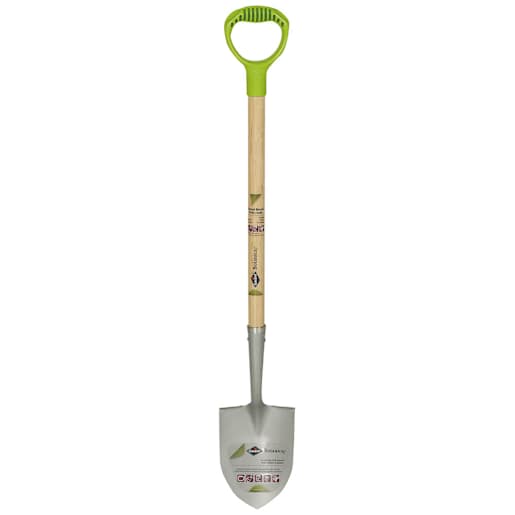 Pelle ronde Botanica en acier trempé avec manche en frêne 40 po GARANT
