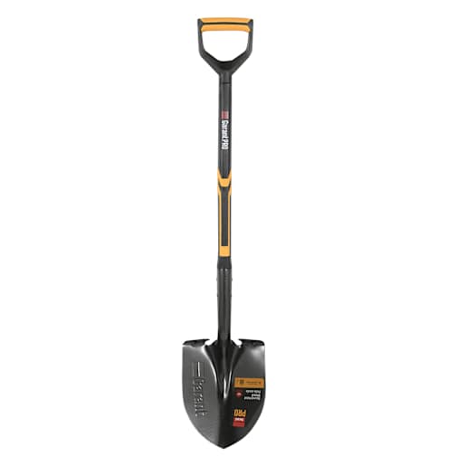 Pelle ronde Pro en acier trempé avec manche en fibre de verre 43 1/4 po GARANT