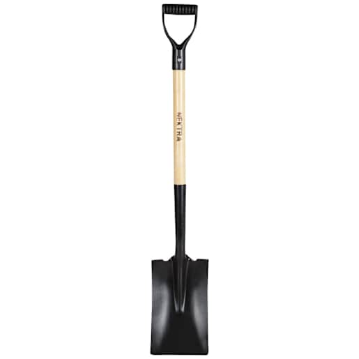 Pelle à jardin carrée en acier trempé avec manche en bois 40 po NEKTRA