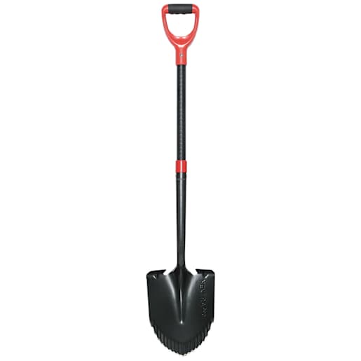 NEKTRA PRO Round Steel Shovel Sharp Blade with Fiberglass Handle 45 in.