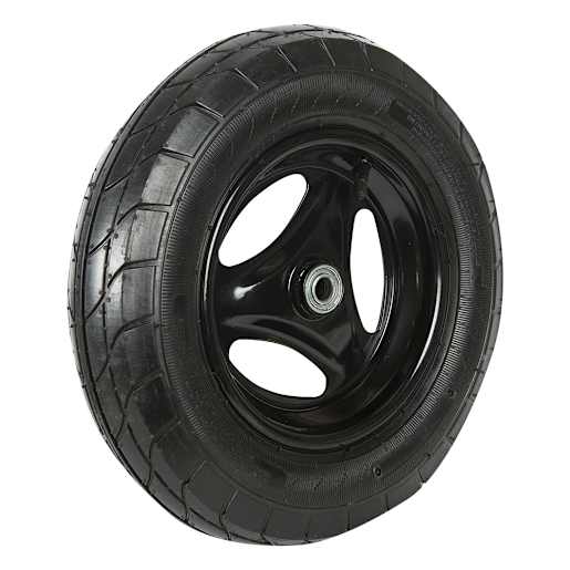 Wheelbarrow Wheel & Tire with 5/8 in. Axle 14 in.