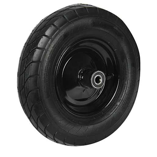 Wheelbarrow Wheel & Tire with 3/4 in. Axle 15 3/8 in.