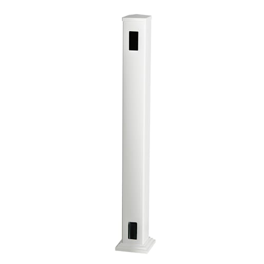 Poteau de fin pour rampe en PVC 44 po