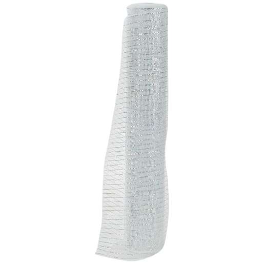 Rouleau de tulle blanc et argent 21 po x 30 pi VERTUO