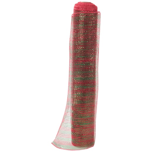 Rouleau de tulle rouge et vert 21 po x 30 pi VERTUO