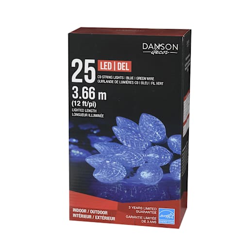 Jeu de 25 lumières DEL C9 Bleu