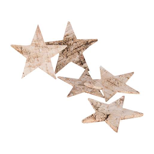 Étoiles décoratives effet bouleau