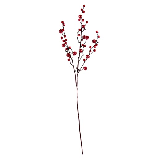 Berries Decorative Pick Red 39 in.
