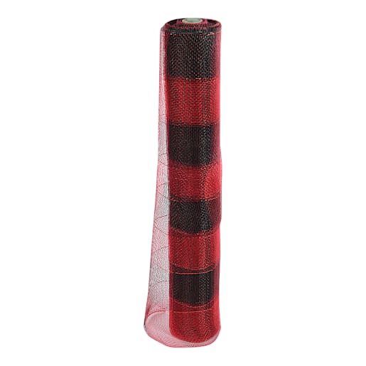 Rouleau de tulle noir et rouge 21 po x 30 pi VERTUO