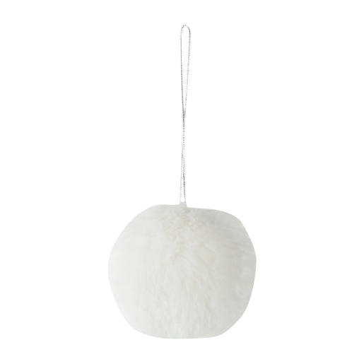 Ornement boule blanche 2 3/4 po