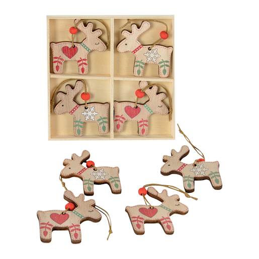 Reindeer Ornaments Set/8