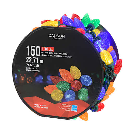 Jeu de 150 lumières DEL C9 multicolore
