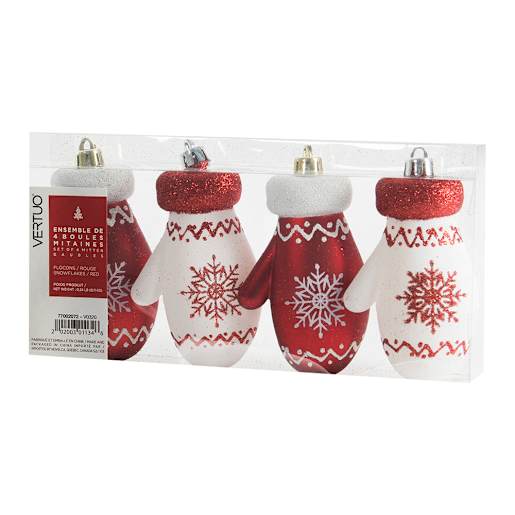 Mitten Christmas Balls Set/4