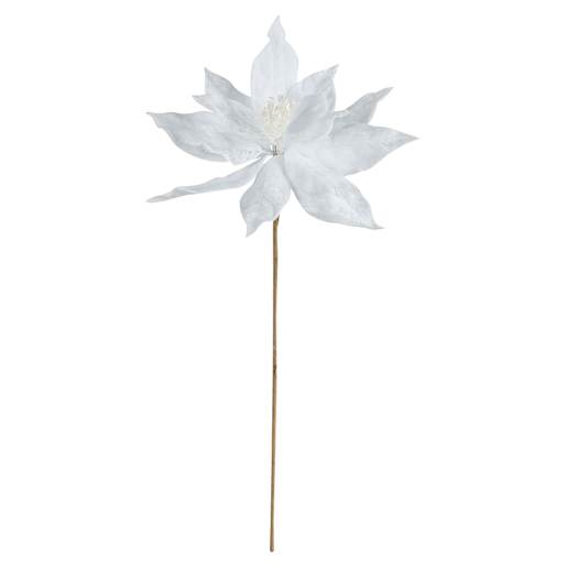 Pointsettia Decorative Pick White 20 in.