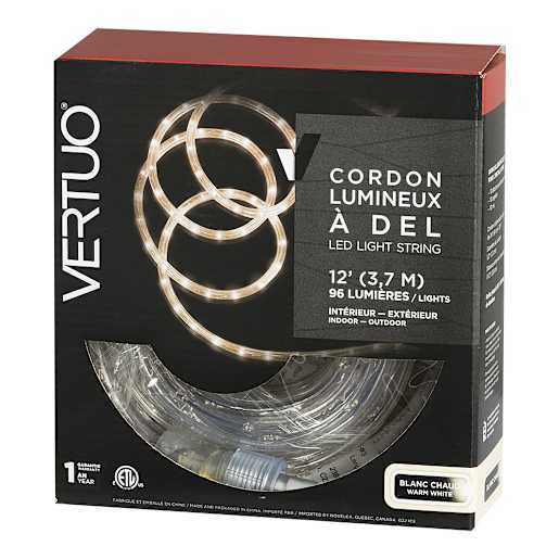 Flexible Rope Light 12 ft. Warm White