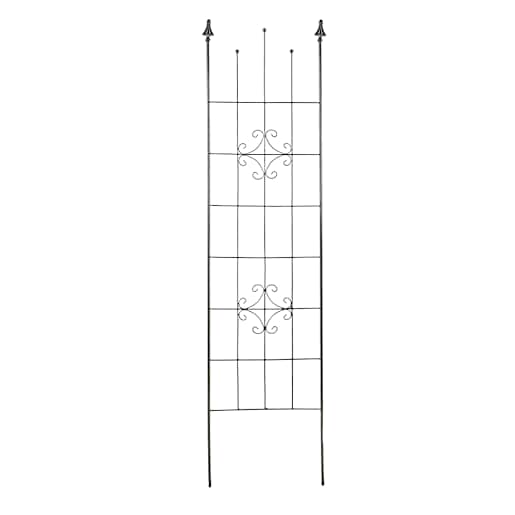 VERTUO Decorative Steel Trellis 16 1/8 in. x 70 1/2 in. Grey