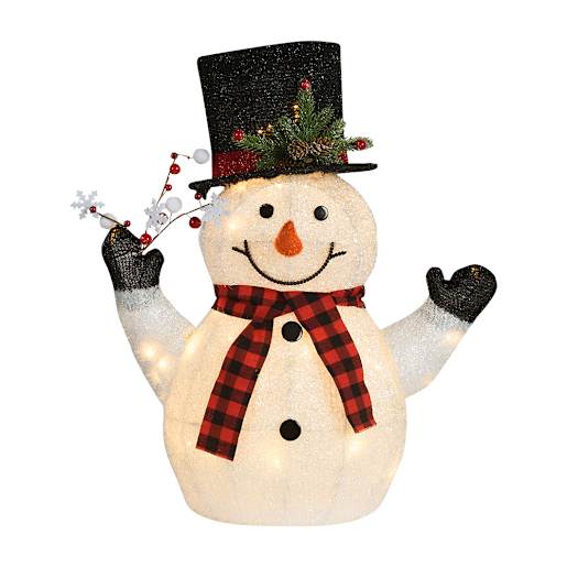 Bonhomme de neige illuminé 22 1/2 po