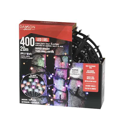 Jeu de 400 lumières DEL multicolore