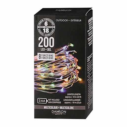200 Micro LED Lights Set Multicolour