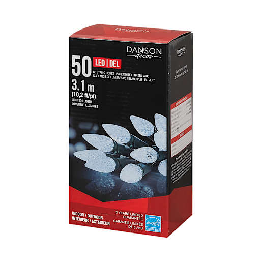 50 LED Lights Set C6 Pure White